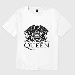 Женская футболка оверсайз Queen - logo
