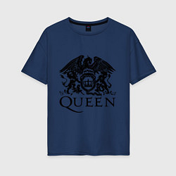 Женская футболка оверсайз Queen - logo