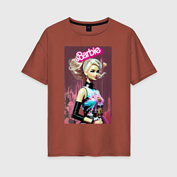 Женская футболка оверсайз Кукла Барби - нейросеть - фильм