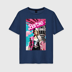 Женская футболка оверсайз Кукла Барби - фантазия - нейросеть