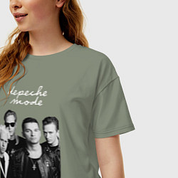 Футболка оверсайз женская Depeche Mode World Violation Tour Band, цвет: авокадо — фото 2