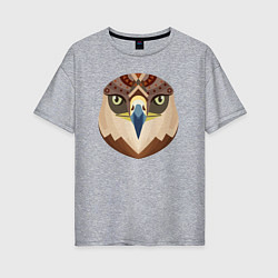 Женская футболка оверсайз Eagle bird