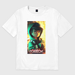Футболка оверсайз женская Персонаж Роблокс, цвет: белый