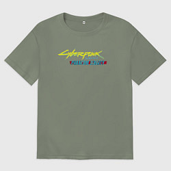 Футболка оверсайз женская Cyberpunk 2077 phantom liberty logo v1, цвет: авокадо