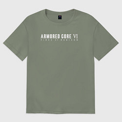Футболка оверсайз женская Armored core 6 logo, цвет: авокадо