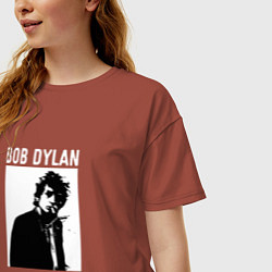 Футболка оверсайз женская Tribute to Bob Dylan, цвет: кирпичный — фото 2