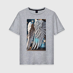 Женская футболка оверсайз Ангельские крылья - нейросеть