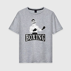 Женская футболка оверсайз Boxing man