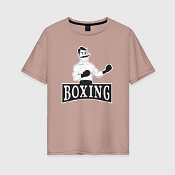 Женская футболка оверсайз Boxing man
