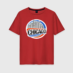 Женская футболка оверсайз Chicago