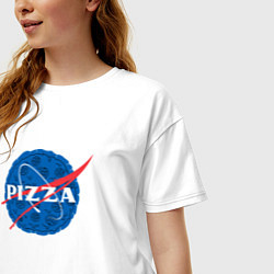 Футболка оверсайз женская Pizza x NASA, цвет: белый — фото 2