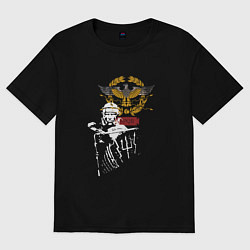 Футболка оверсайз женская Легионер, цвет: черный