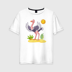 Женская футболка оверсайз Солнечный страус