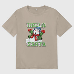 Футболка оверсайз женская Здравствуй новый год, цвет: миндальный