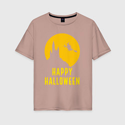 Женская футболка оверсайз Halloween witch