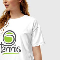 Футболка оверсайз женская Tennis ball, цвет: белый — фото 2