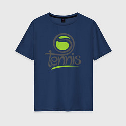 Футболка оверсайз женская Tennis ball, цвет: тёмно-синий