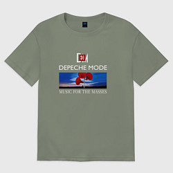 Футболка оверсайз женская Depeche Mode - Music for the Masses logo, цвет: авокадо