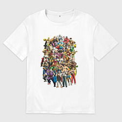 Футболка оверсайз женская Street fighter: characters, цвет: белый