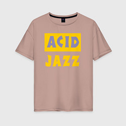 Женская футболка оверсайз Acid jazz
