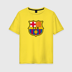 Футболка оверсайз женская Barcelona fc sport, цвет: желтый
