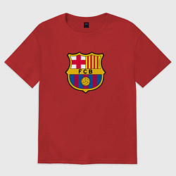 Женская футболка оверсайз Barcelona fc sport