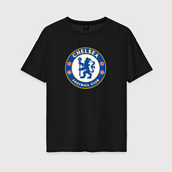 Футболка оверсайз женская Chelsea fc sport, цвет: черный