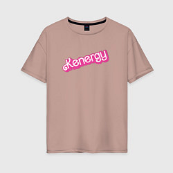 Женская футболка оверсайз Kenergy - в ретро стиле барби