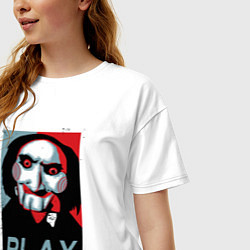 Футболка оверсайз женская Play saw, цвет: белый — фото 2
