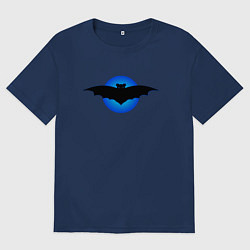 Футболка оверсайз женская Мышь синеглазая, цвет: тёмно-синий