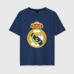 Футболка оверсайз женская Real madrid fc sport, цвет: тёмно-синий