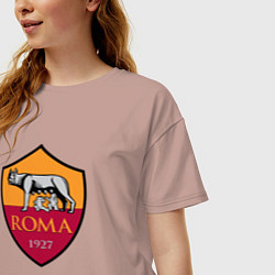 Футболка оверсайз женская Roma sport fc, цвет: пыльно-розовый — фото 2