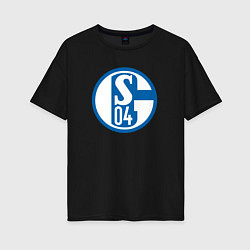 Футболка оверсайз женская Schalke 04 fc club, цвет: черный