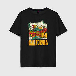 Женская футболка оверсайз California mountains