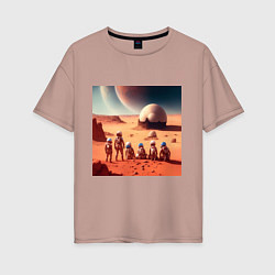 Женская футболка оверсайз Вечер на марсе