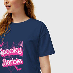 Футболка оверсайз женская Spooky Barbie, цвет: тёмно-синий — фото 2