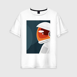 Женская футболка оверсайз Космонавт в скафандре вызов