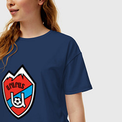 Футболка оверсайз женская Армения клуб, цвет: тёмно-синий — фото 2