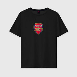 Футболка оверсайз женская Arsenal fc sport club, цвет: черный