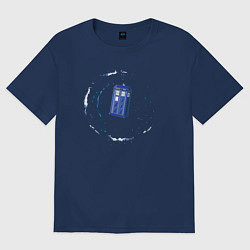 Футболка оверсайз женская Tardis space, цвет: тёмно-синий