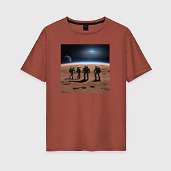 Женская футболка оверсайз На марсе