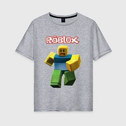 Футболка оверсайз женская Roblox бегущий персонаж, цвет: меланж