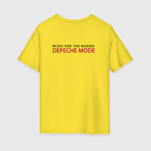 Женская футболка оверсайз Depeche Mode - Music For The Masses Bongs / Желтый – фото 2