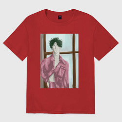 Футболка оверсайз женская Bright morning, цвет: красный