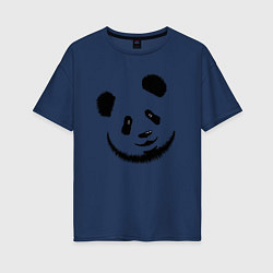 Женская футболка оверсайз Голова милой панды