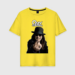 Женская футболка оверсайз Ozzy Osbourne fist