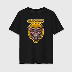 Женская футболка оверсайз Yellow crazy monkey