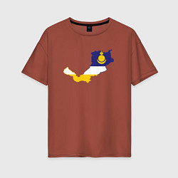 Женская футболка оверсайз Республика Бурятия