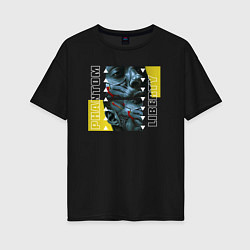 Женская футболка оверсайз Cyberpunk 2077 Phantom Liberty: Solomon