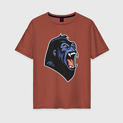 Женская футболка оверсайз Крик гориллы